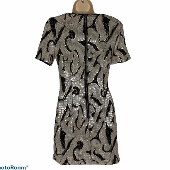 Topshop sequin and tinsel short sleeve dress size 4 - Picture 5 of 10